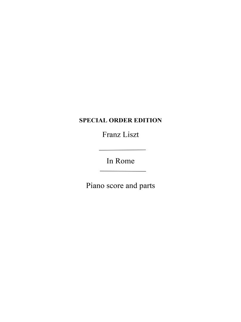 Liszt, F In Rome